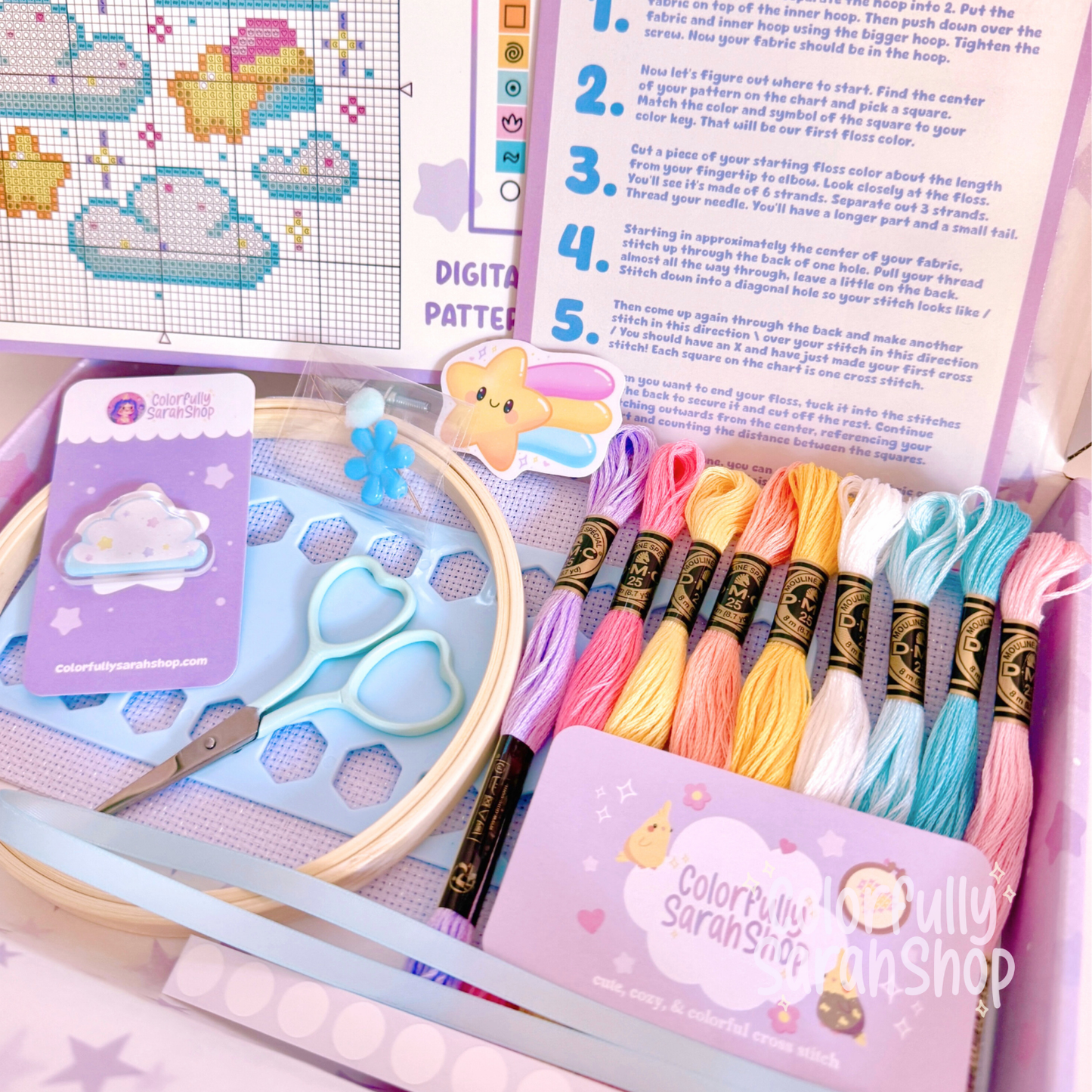 Kit- Cloud Cross Stitch