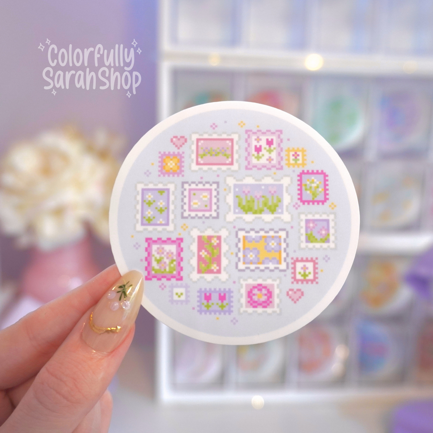 Flower Stamps Sticker