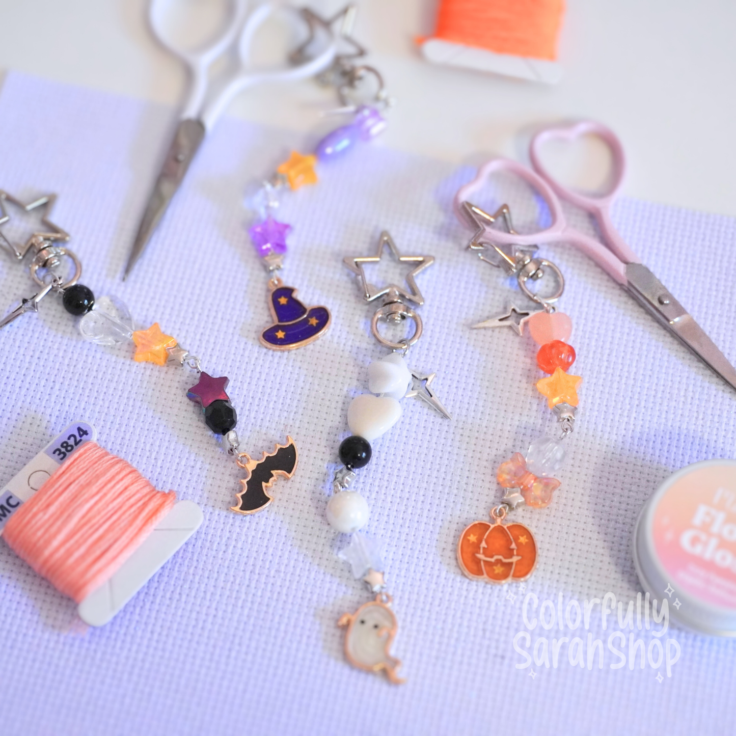 Halloween Beaded Scissor Fob