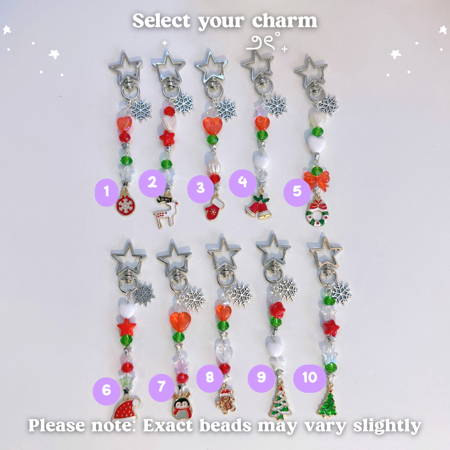 Christmas Beaded Scissor Fob