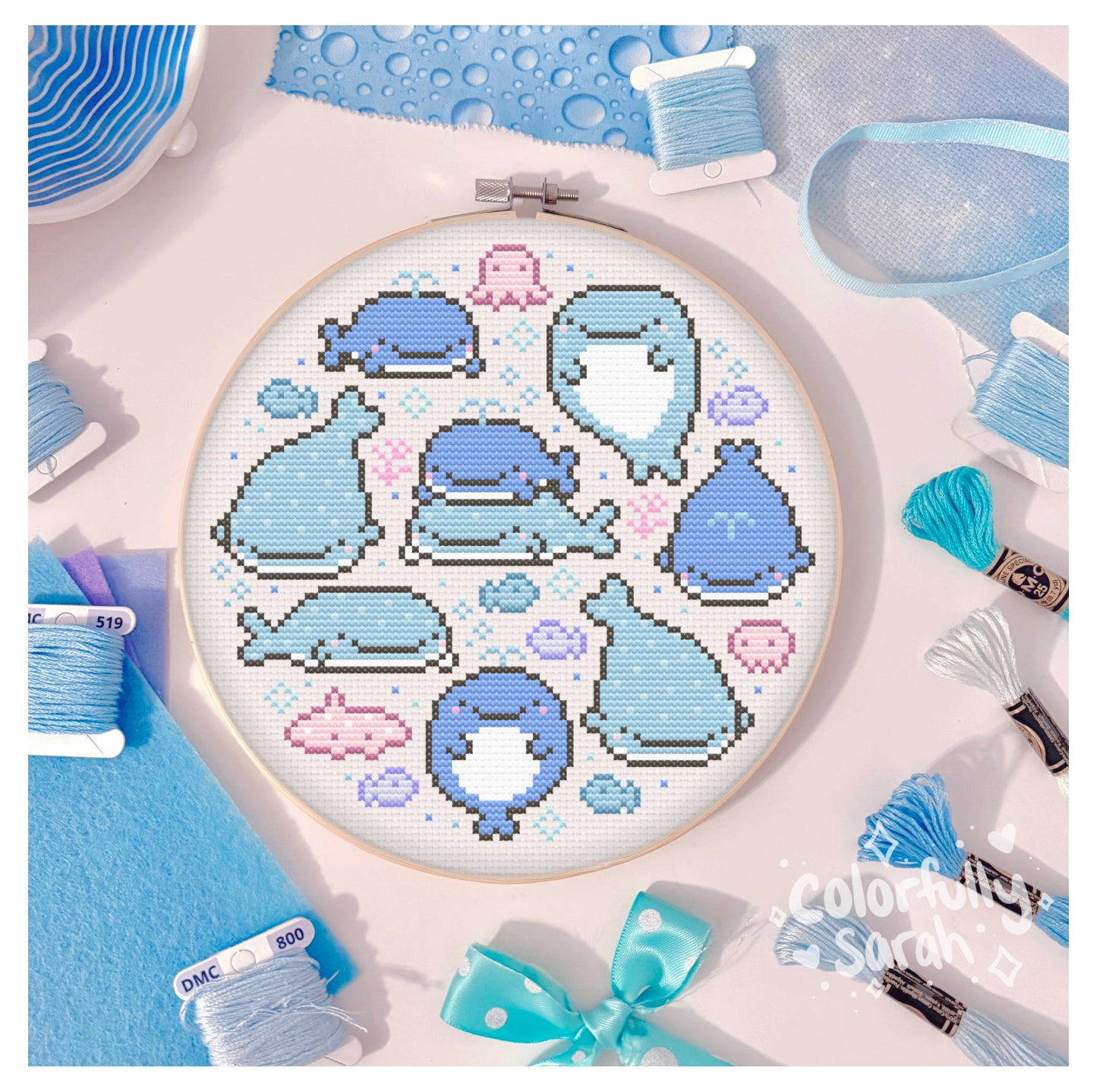 Jinbesan Whale Digital Cross Stitch Pattern PDF