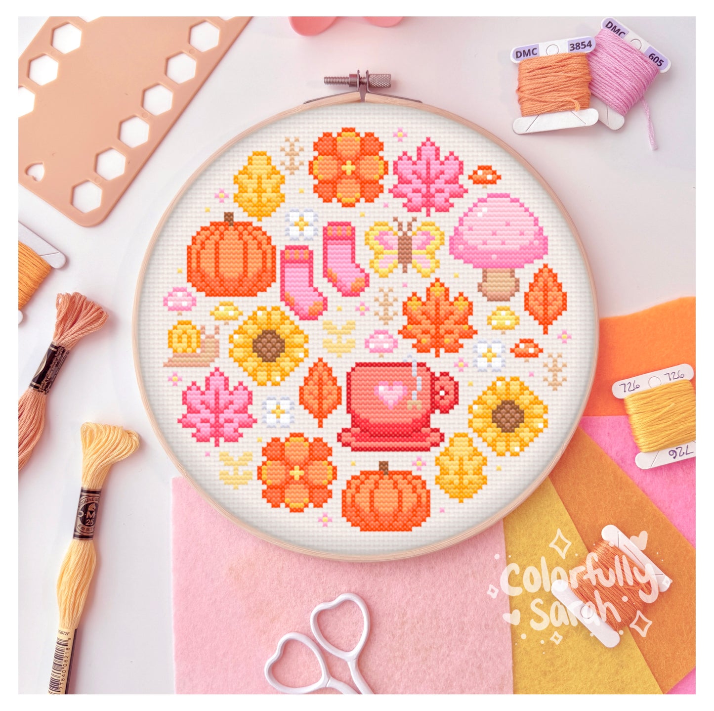 Cozy Fall Digital Cross Stitch Pattern PDF