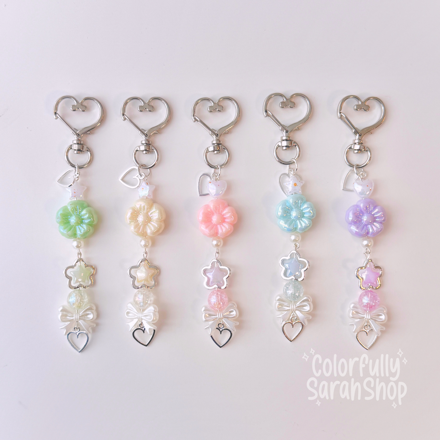 Pastel Flowers Scissor Fob
