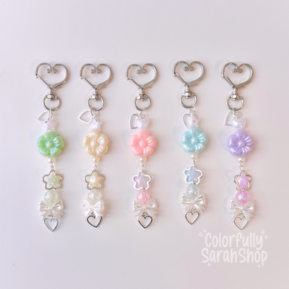 Pastel Flowers Scissor Fob