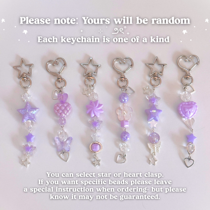 Purple Beaded Scissor Fob