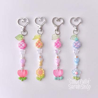 Flower Garden Scissor Fob