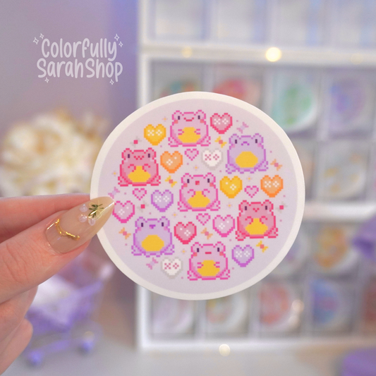 Valentine's Frogs Sticker