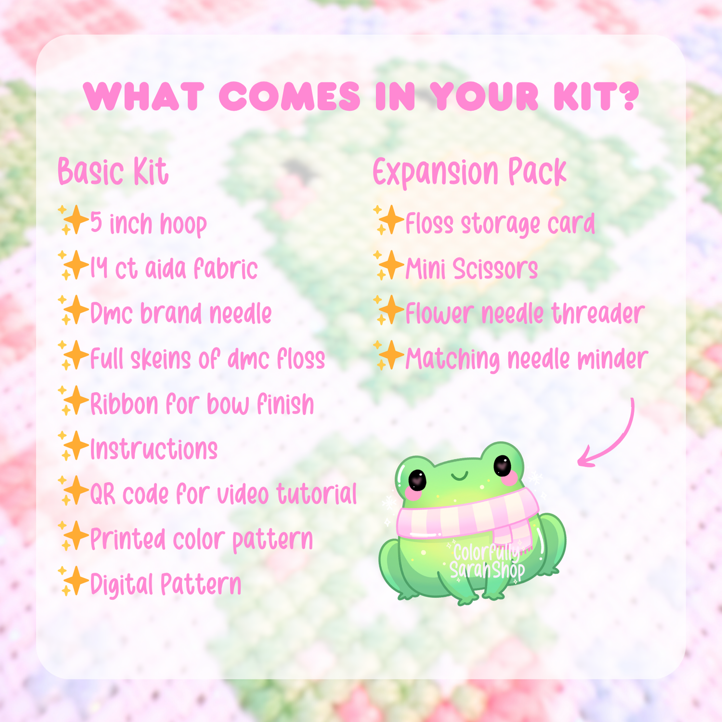 Kit- Christmas Frog Cross Stitch