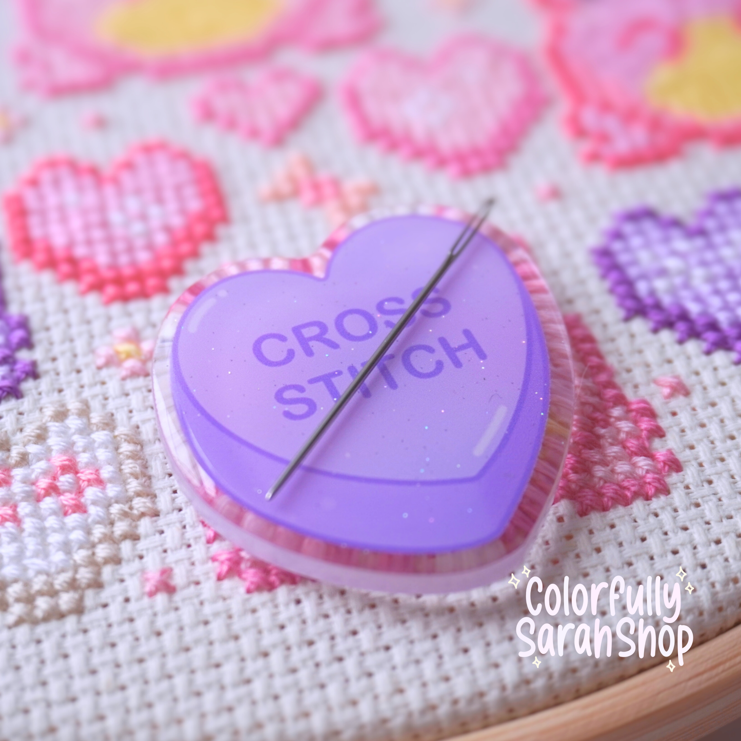 Candy Heart Needle Minder