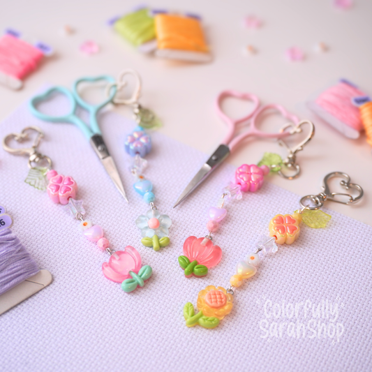 Flower Garden Scissor Fob