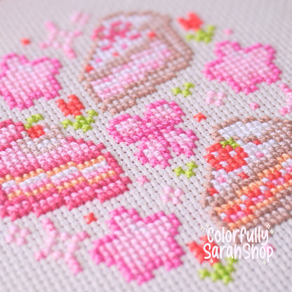 Kit- Cute Cakes Cross Stitch