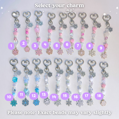 Snowflake Beaded Scissor Fob