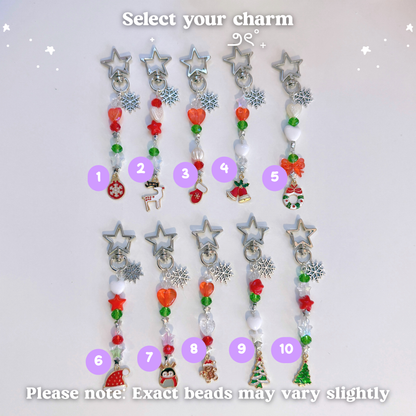 Christmas Beaded Scissor Fob