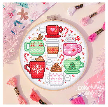 Christmas Mugs Cross Stitch Pattern