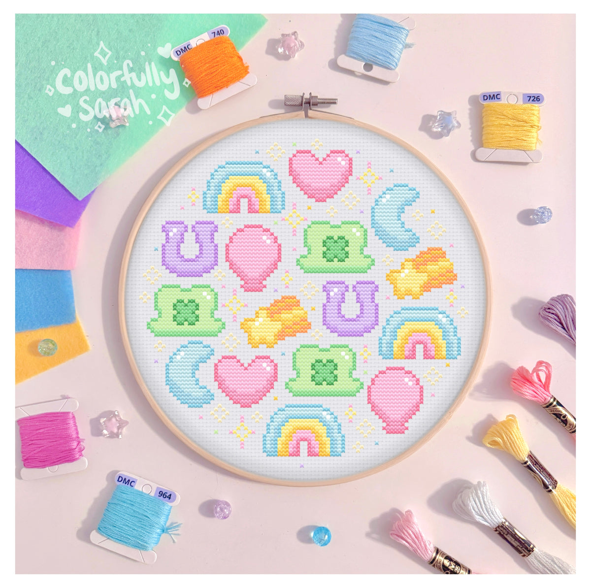 Lucky Charms Cross Stitch Pattern – Colorfullysarahshop