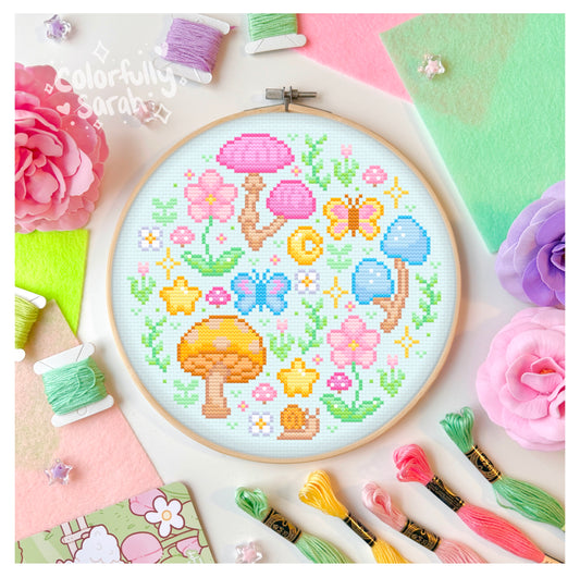 Enchanted Garden Digital Cross Stitch Pattern PDF