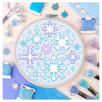 Snowflakes Cross Stitch Pattern PDF