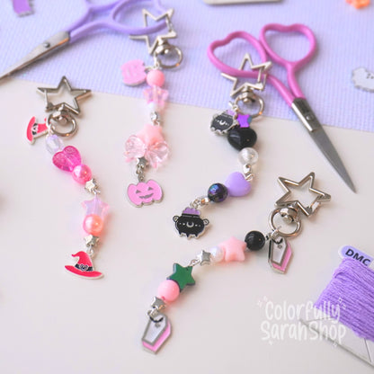 Pink & Purple Halloween Scissor Fobs