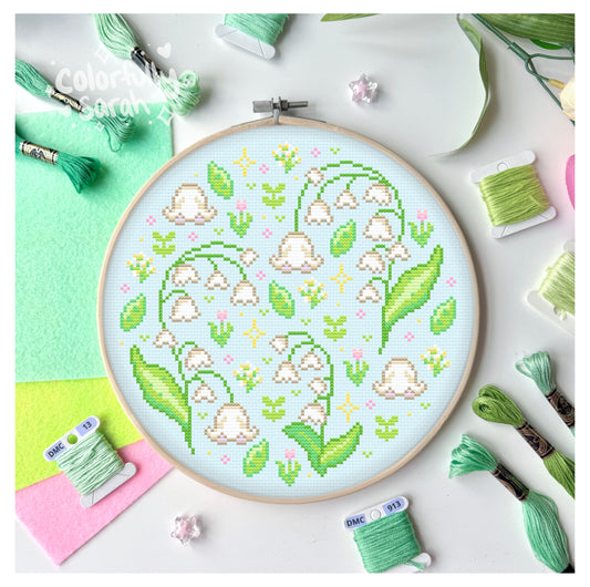 Lily of the Valley Digital Cross Stitch Pattern PDF