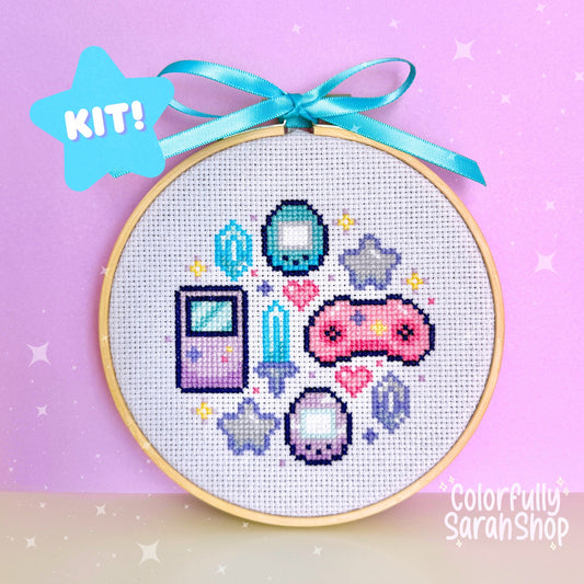 Kit- Retro Games Cross Stitch